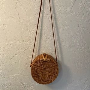 Anthropologie Wooden Cross Body Bag